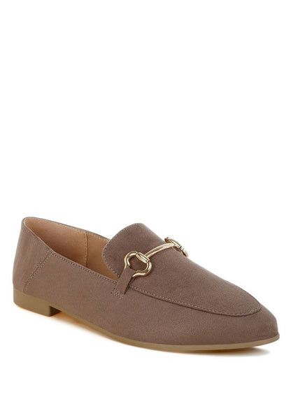 Noltas Horsebit Embellished Flat Loafers
