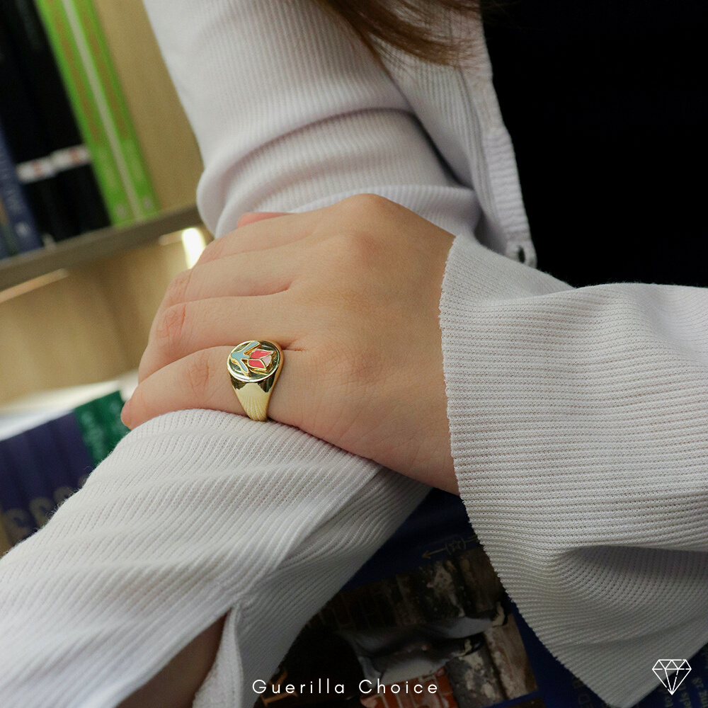 CHARM GOLD FLOWER RING