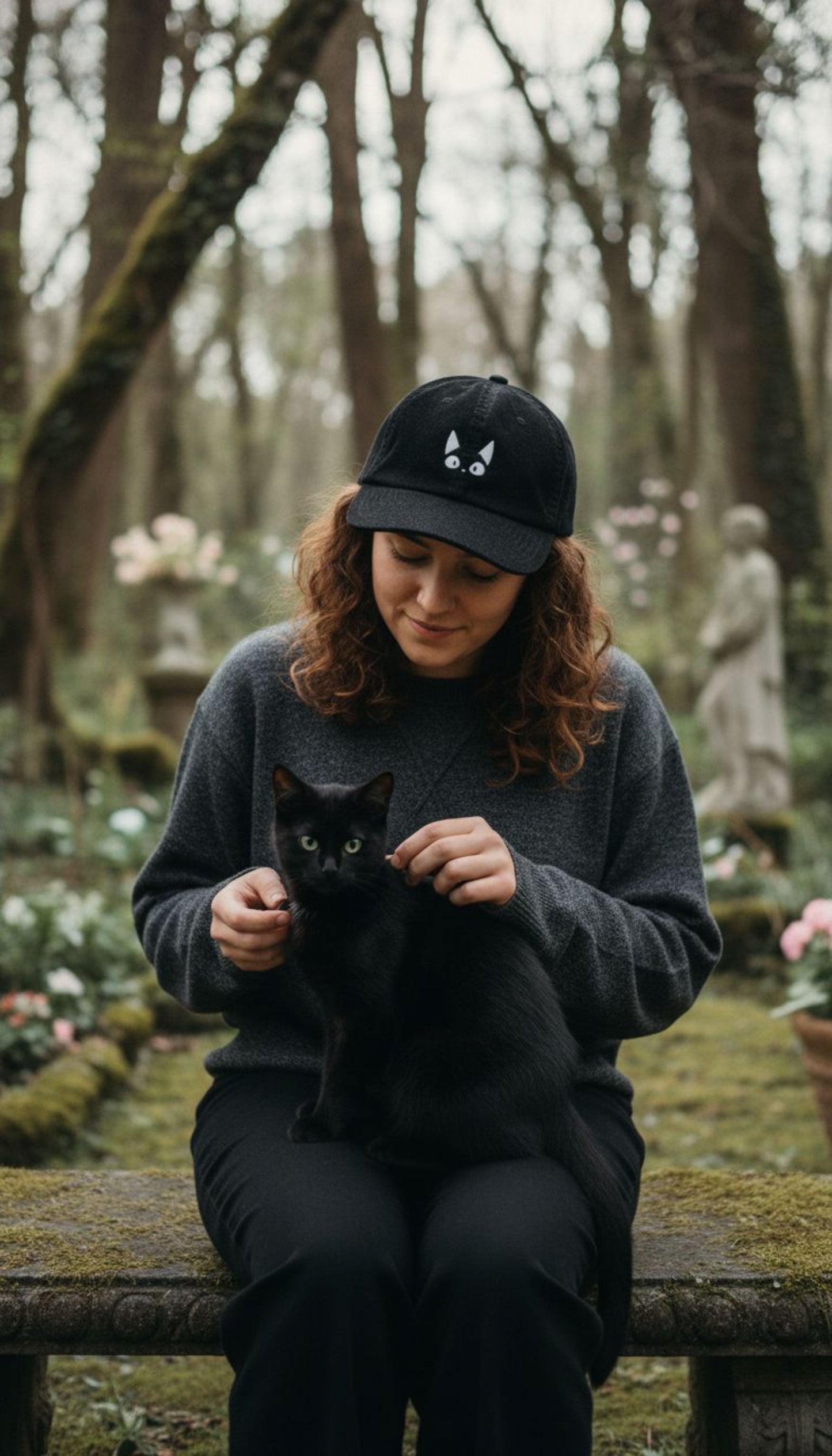 Chapeau en velours côtelé Amazed Cat