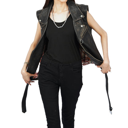 Ash Vintage Biker Leather Vest