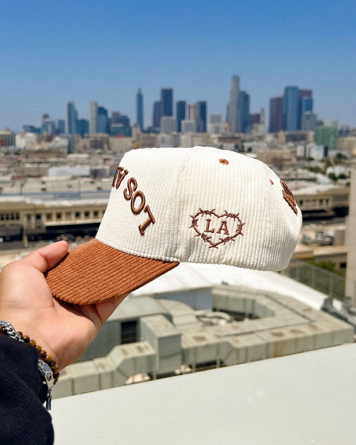 Cream Corduroy Snackback - Los Angeles