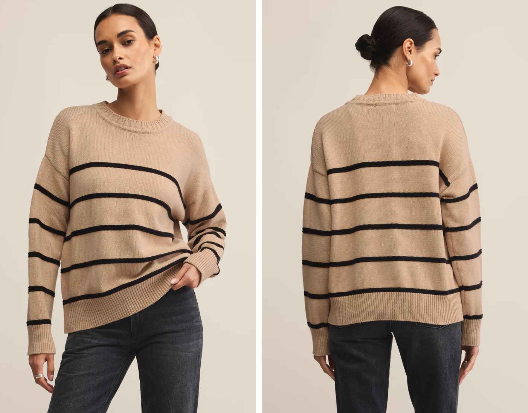 Z SUPPLY BOYFRIEND STRIPED COTTON SWEATER