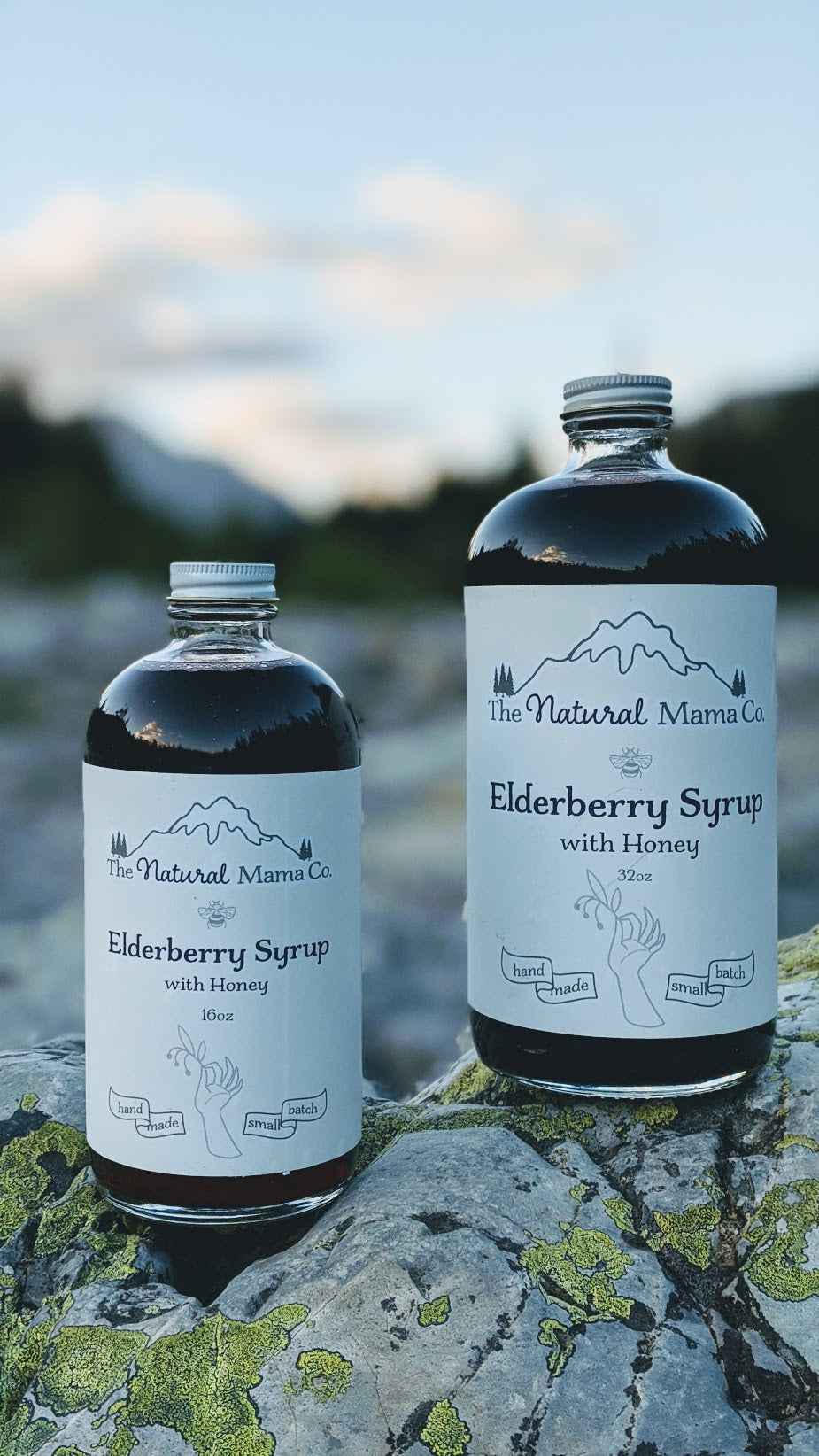 Organic Elderberry Syrup - with raw honey - 16oz