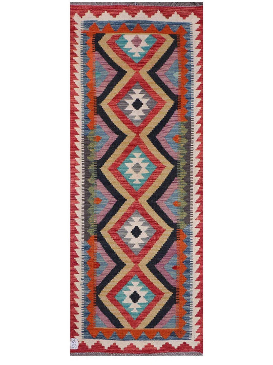 Maimana Afghanistan Kilim Rug - 191 x72 cm