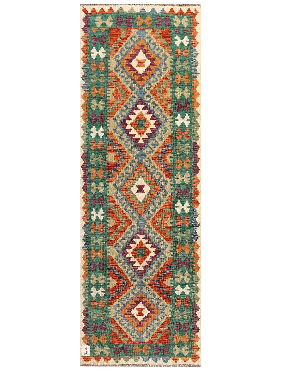 Maimana Afghanistan Kilim Rug - 193 x67 cm