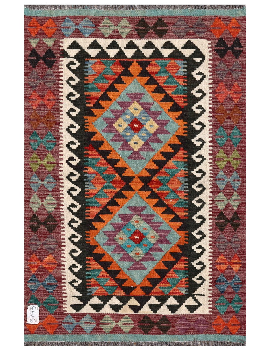 Maimana Afghanistan Kilim Rug - 120 x 78 cm