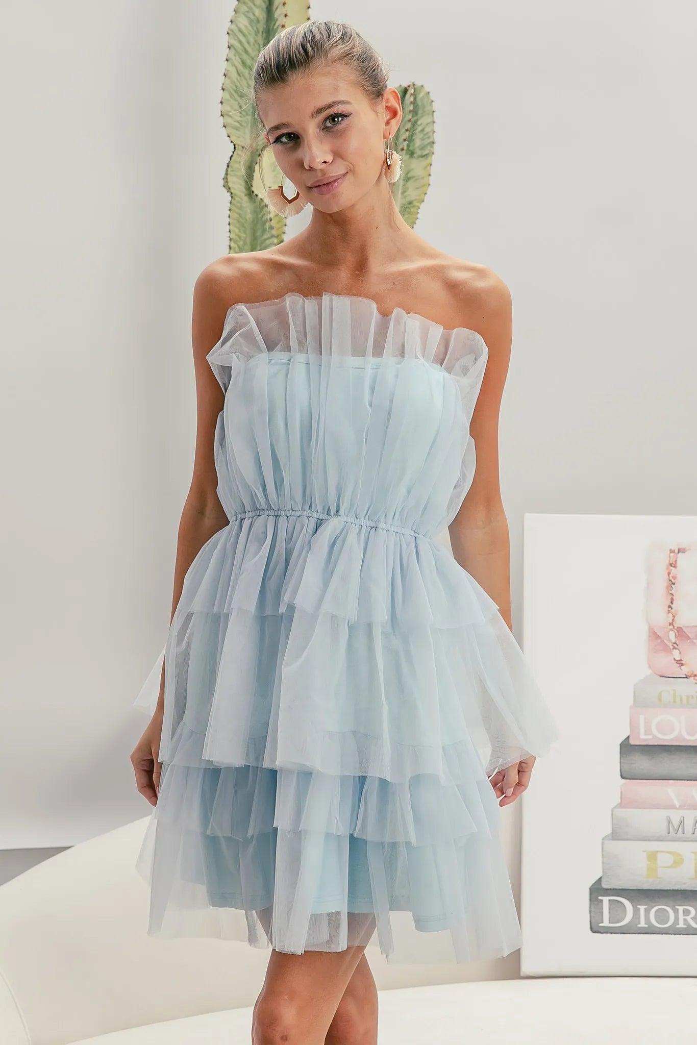 BiBi Sleeveless Layered Organza Dress