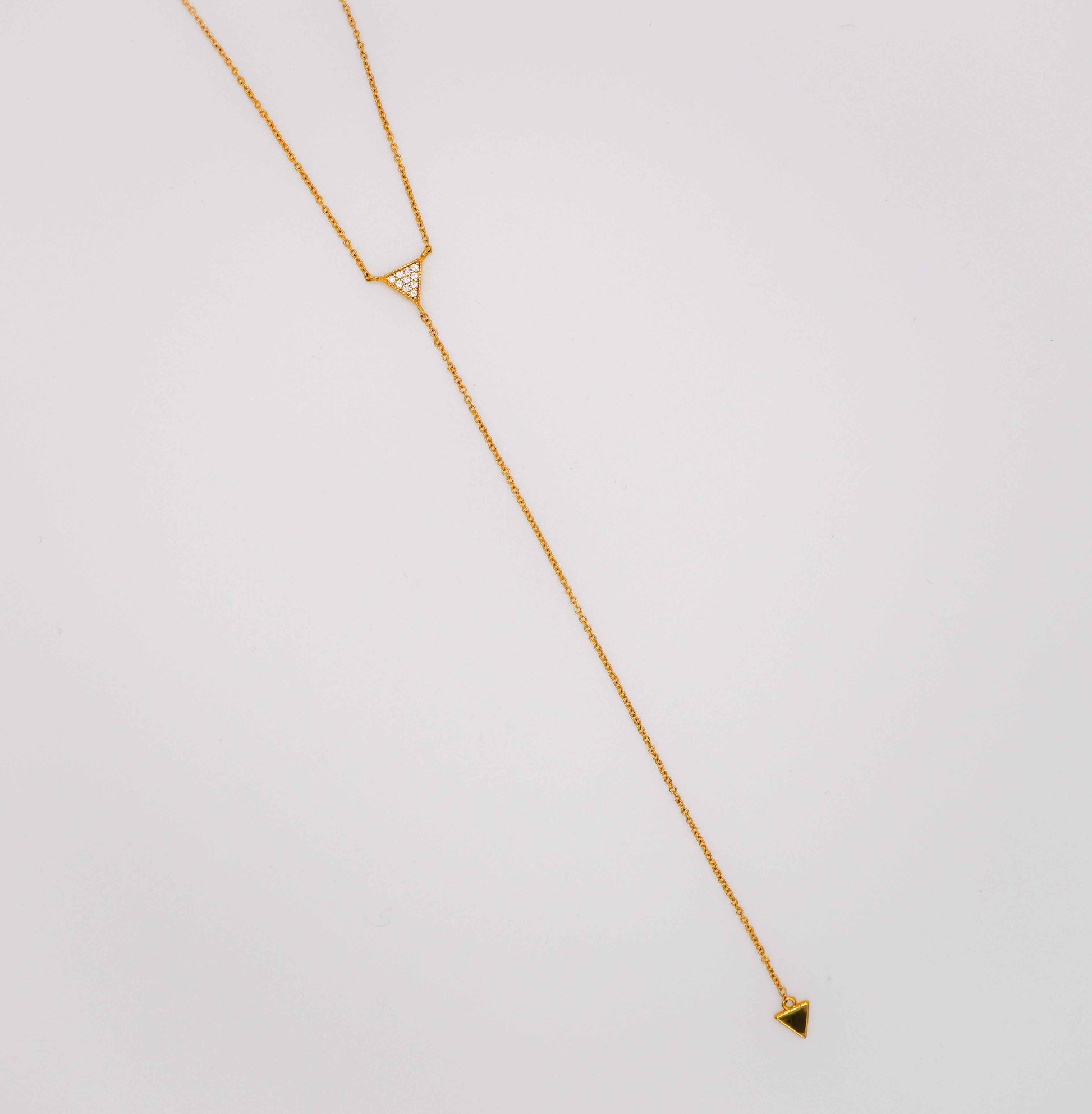 Gilded Triangle Delight Necklace
