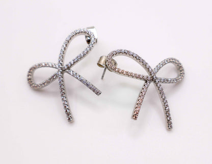 Chic Bow Tie Glamour Earrings – Gold Bow Tie Stud Jewelry