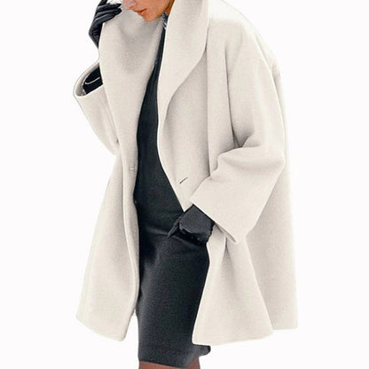 Plus Size Oversized Wool-Like Coat