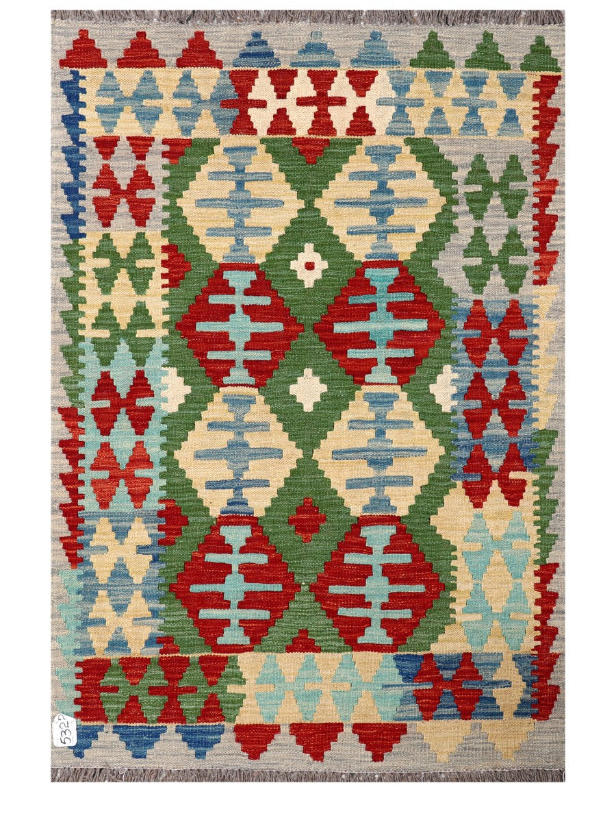 Maimana Afghanistan Kilim Rug - 148 x103 cm