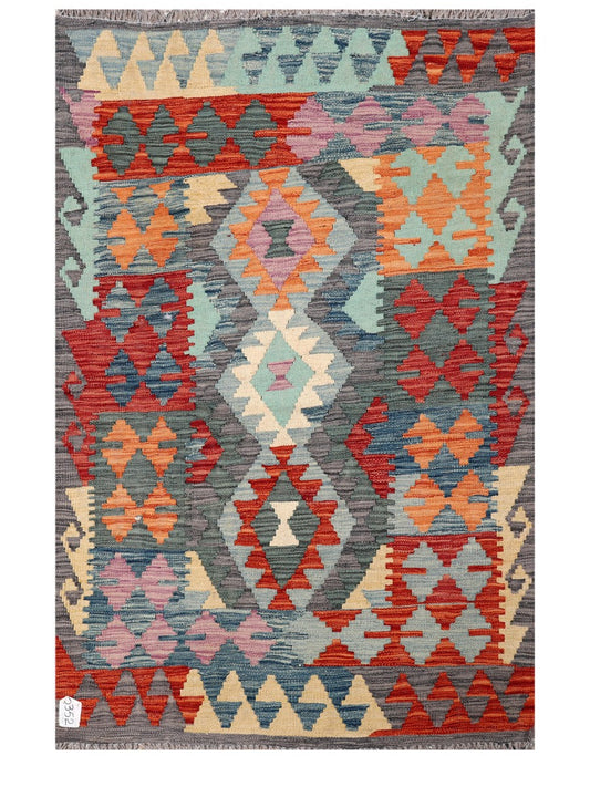 Maimana Afghanistan Kilim Rug - 153 x99 cm