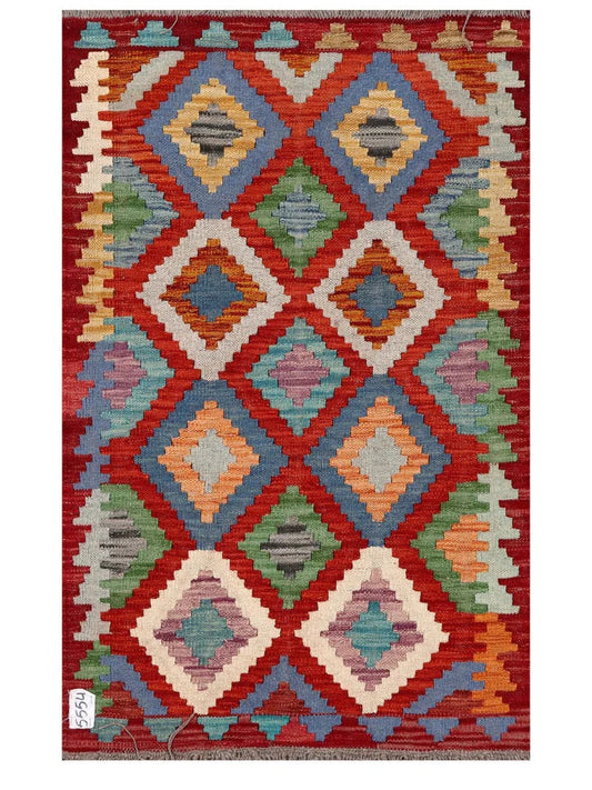 Maimana Afghanistan Kilim Rug - 120 x 75 cm