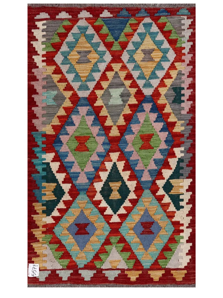 Maimana Afghanistan Kilim Rug - 128 x 76 cm