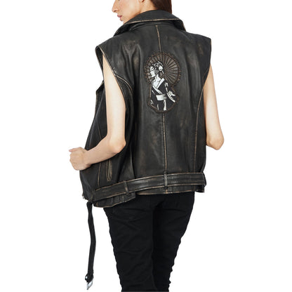 Ash Vintage Biker Leather Vest