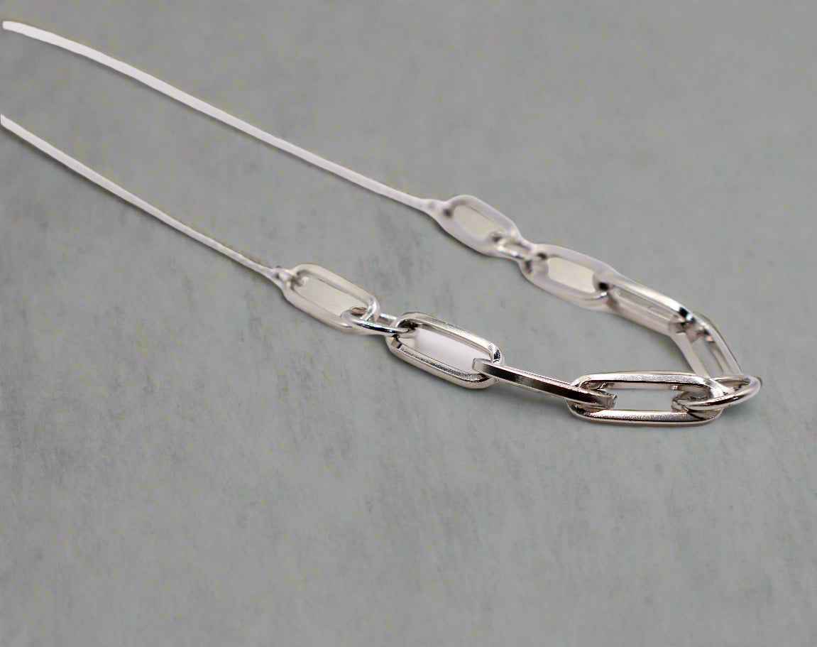 Silver Serenity Chain Necklace – Luxury Silver Statement Necklace