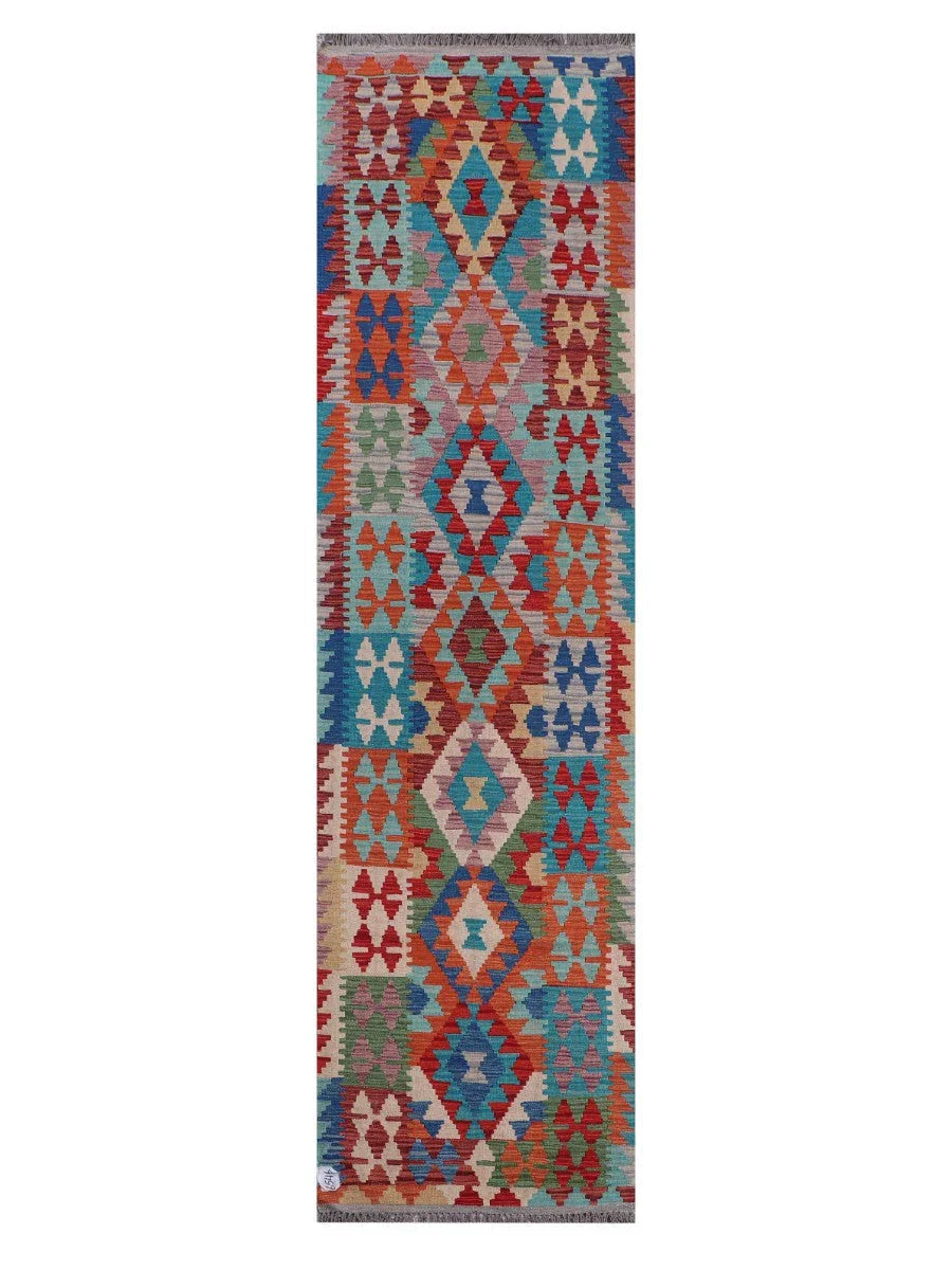 Maimana Afghanistan Kilim Runner - 287 x 77 cm