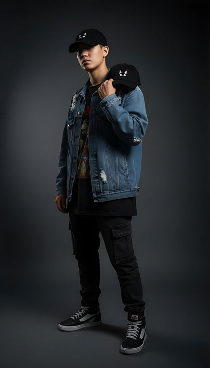 Chapeau en velours côtelé Amazed Cat