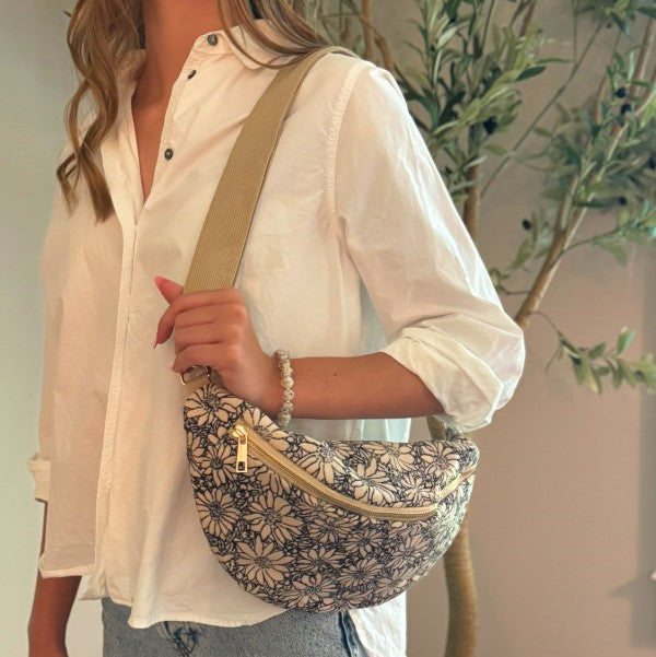 Vintage Floral Sling Bag – Adjustable Crossbody