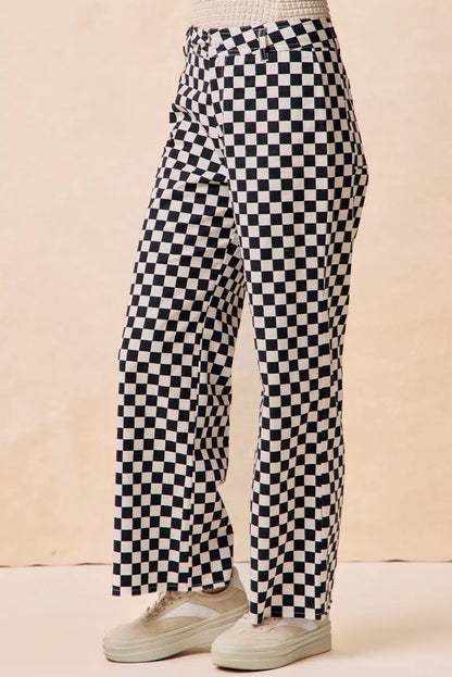 BiBi Gameday Theme Checkered Printed Pants
