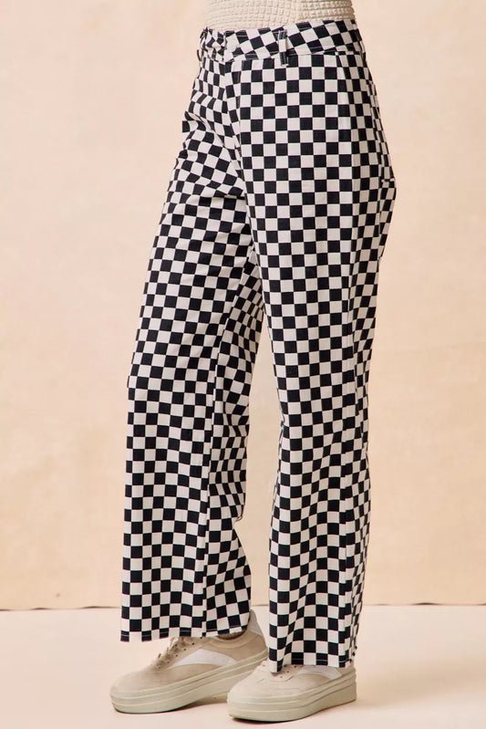 BiBi Gameday Theme Checkered Printed Pants