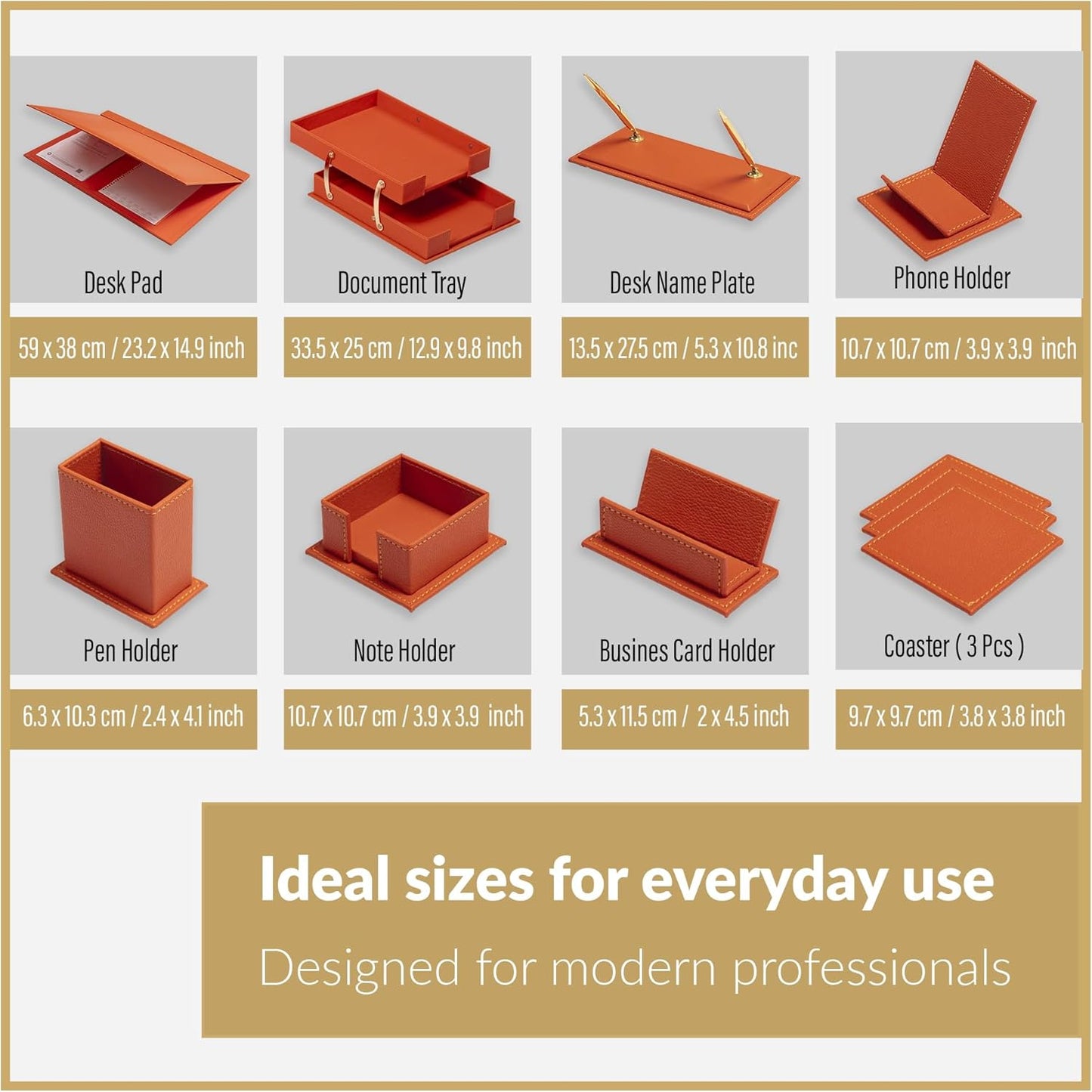 MOOG Classic Desk Organizer - Orange- 12 PCS