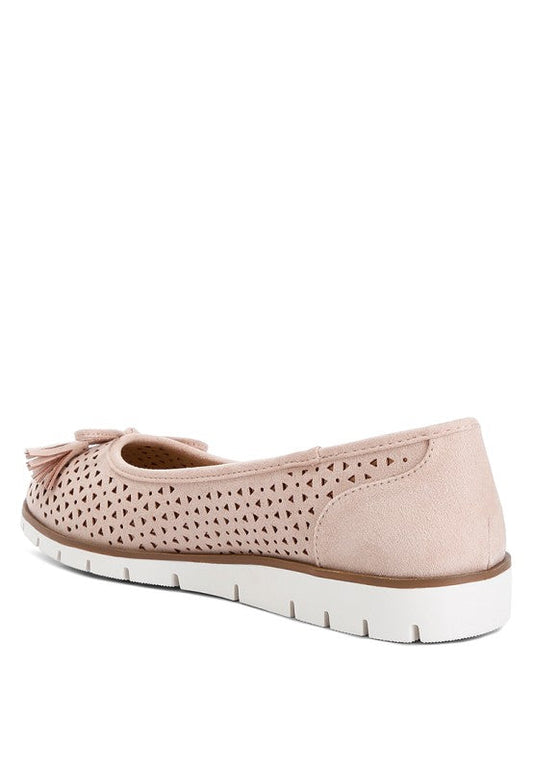 Pacer Perforated Leather Ballerinas