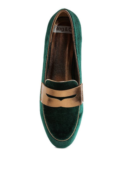 Malta Penny Strap Velvet Loafers