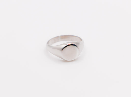 Italian Round Face Silver Ring - Lolomo!