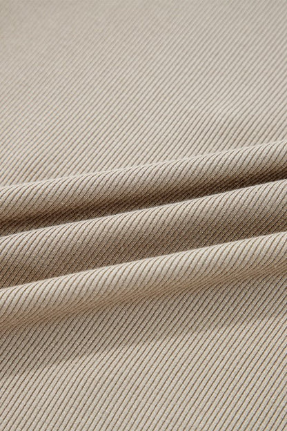 Floral Ribbed Embroidered Long Sleeve Top