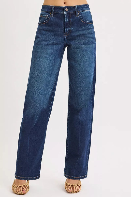 RISEN Mid Rise Wide Baggy Jeans