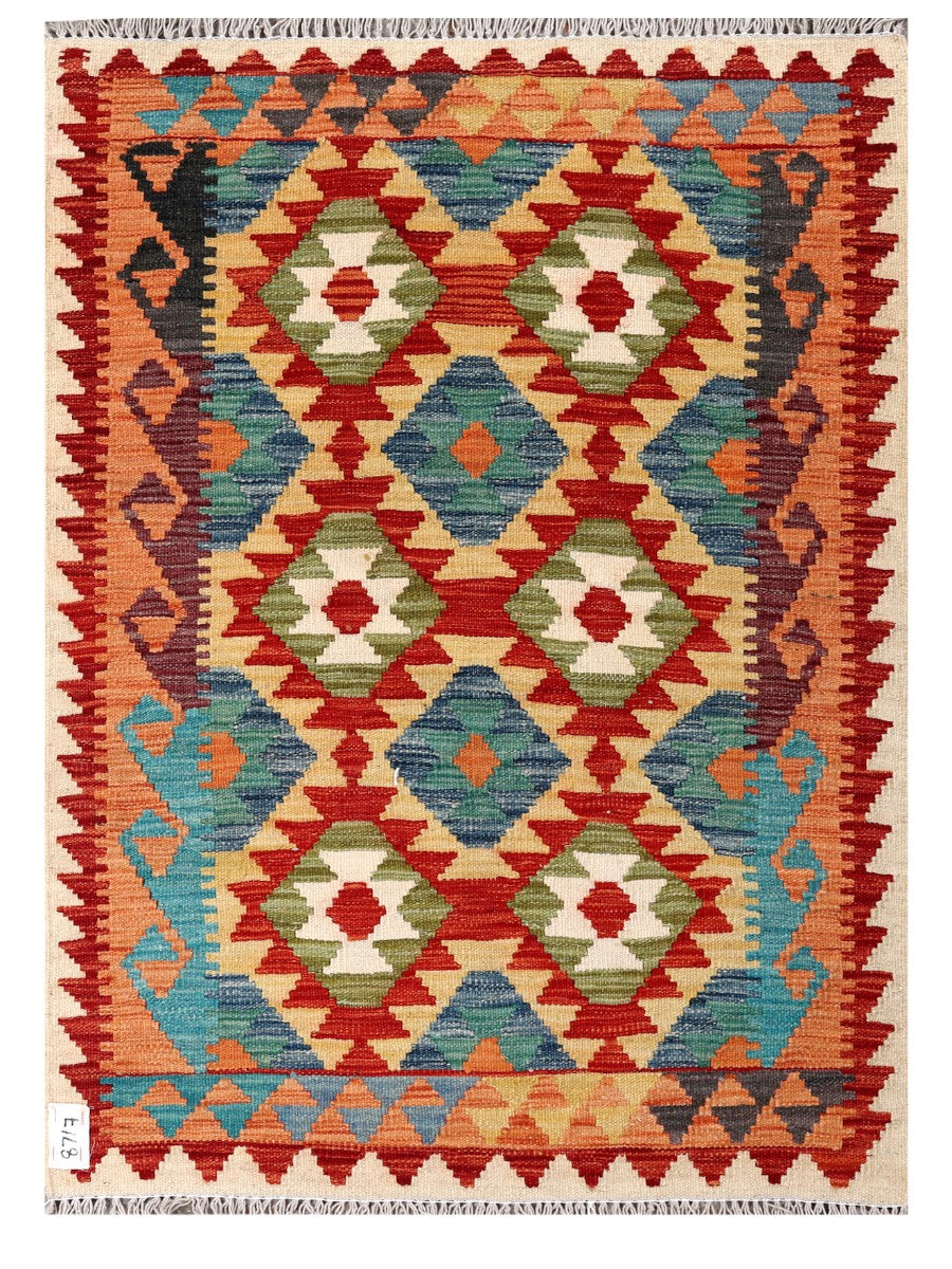 Maimana Afghanistan Kilim Rug - 115 x 83 cm