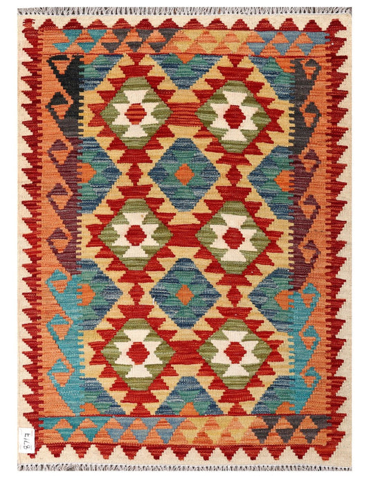 Maimana Afghanistan Kilim Rug - 115 x 83 cm