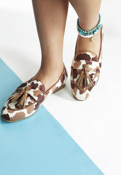 Moraug Faux Suede Tassels Loafers