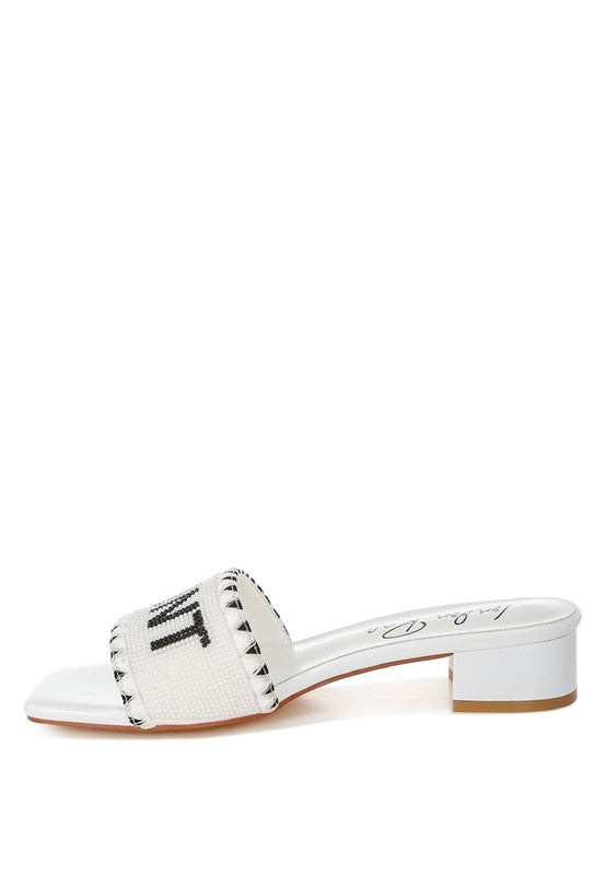 Poshta Saint Tropez Beaded Slip-On Heels