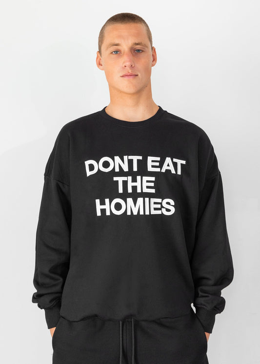 EMBROIDERED SLOGAN SWEATSHIRT