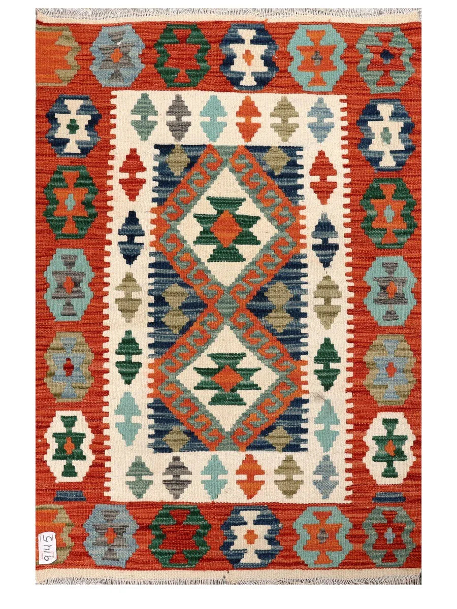 Maimana Afghanistan Kilim Rug - 121 x 83 cm