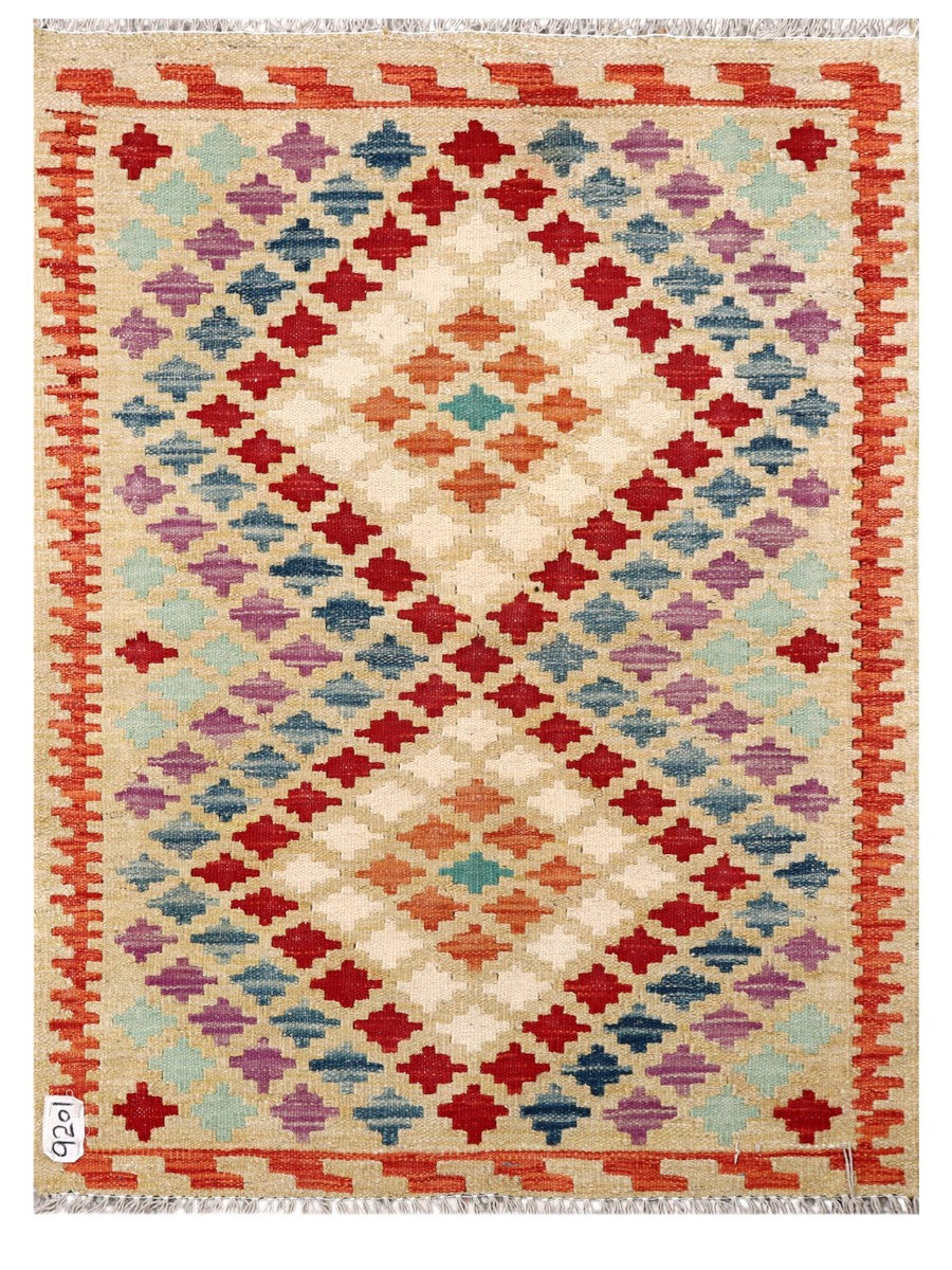 Maimana Afghanistan Kilim Rug - 112 x 83 cm