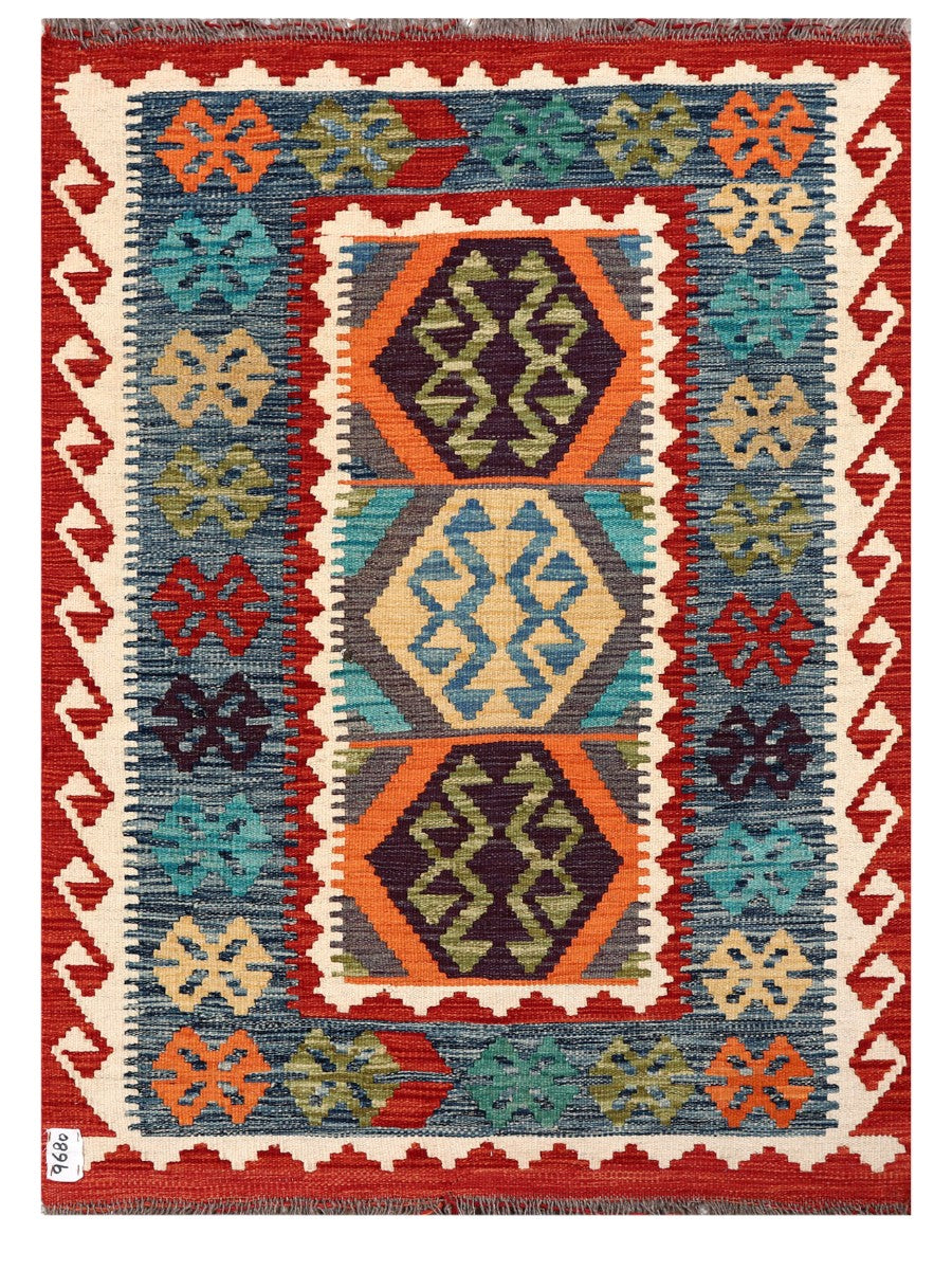 Maimana Afghanistan Kilim Rug - 132 x 96 cm