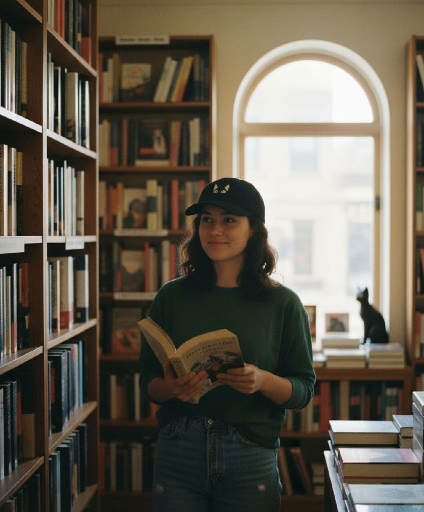 Chapeau en velours côtelé Amazed Cat