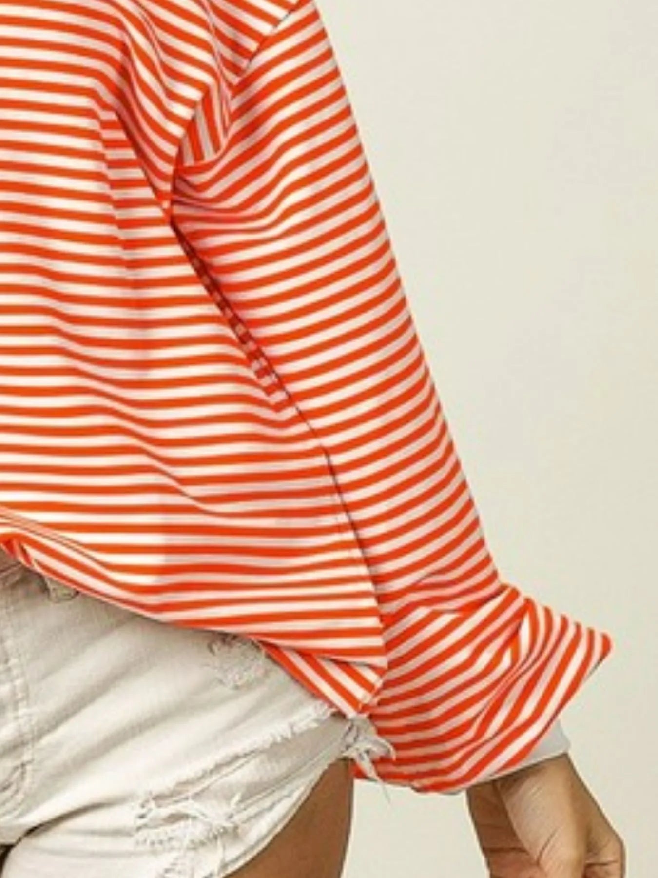 BiBi French Terry Stripe Long Sleeve Sweatshirt