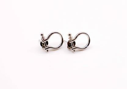 Whimsical White Gold Horseshoe Earrings
