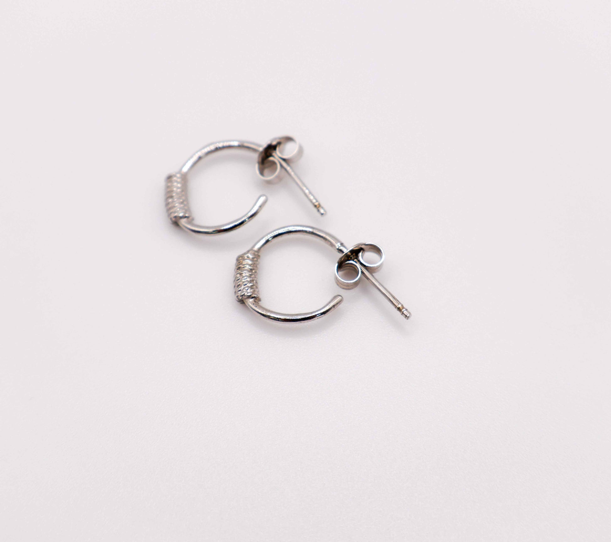 Italian Mini Sterling Silver Hoop Earrings