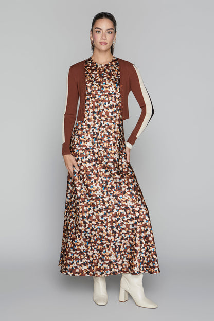 Blake Dress in Umber Grain