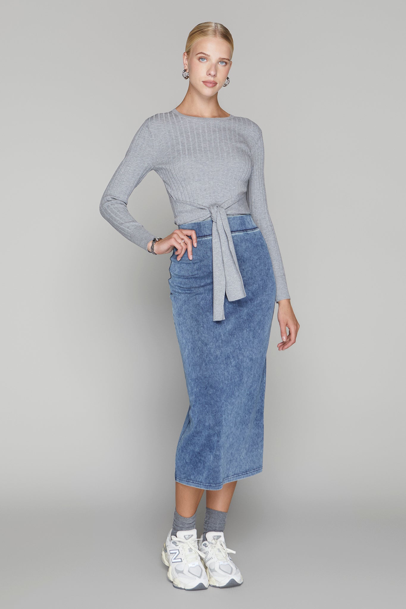 Jasper Skirt in Midwash Denim