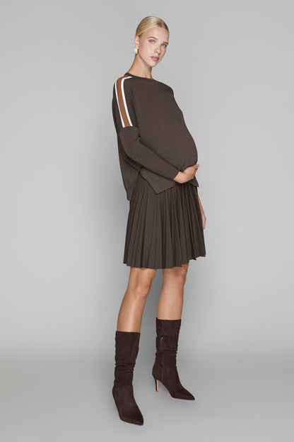 Maternity Infinity Skirt in Cocoa