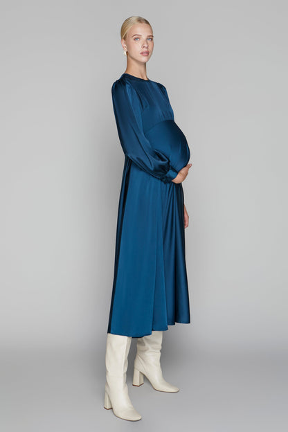 Arden Maternity Dress in Teal