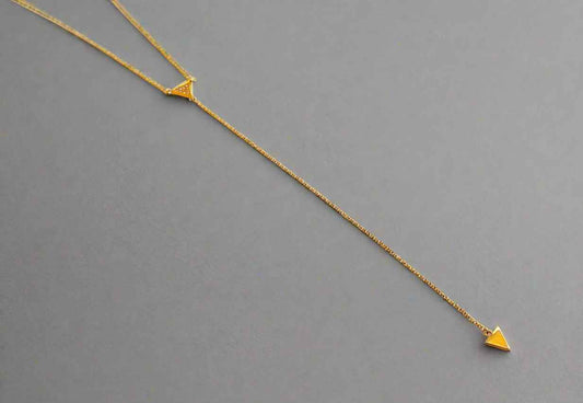 Gilded Triangle Delight Necklace