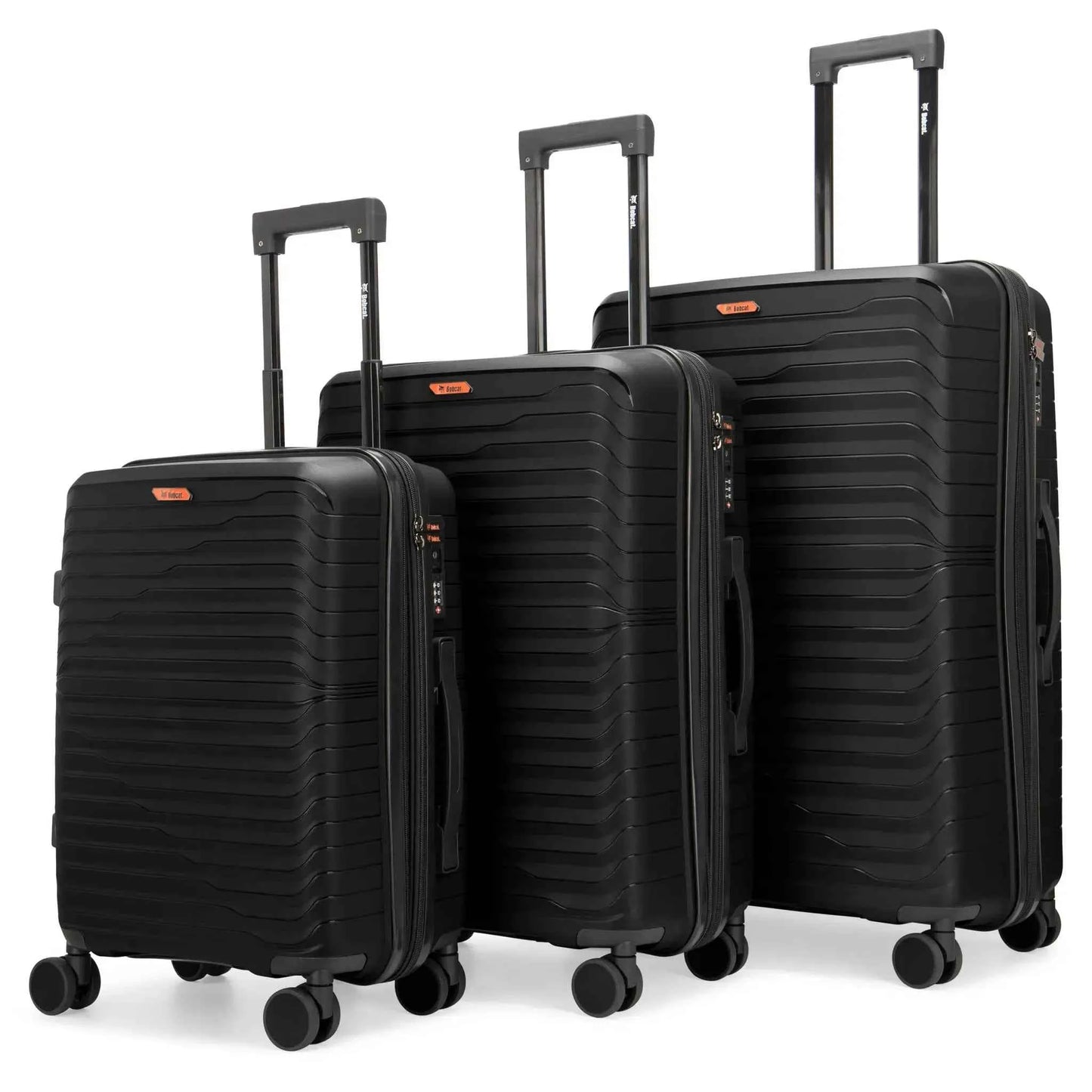 Excavator 3 Piece Expandable Tough Luggage Set