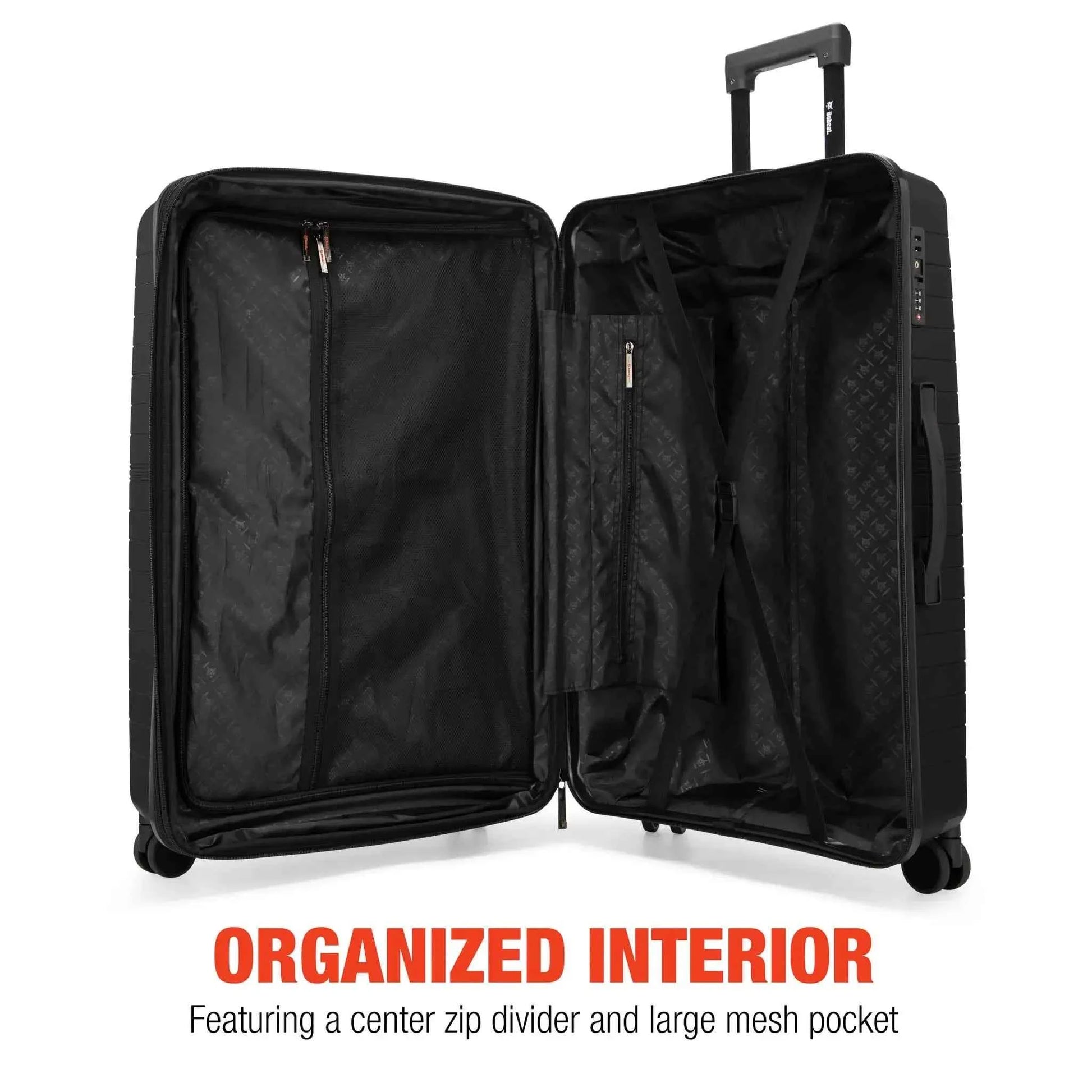 Excavator 3 Piece Expandable Tough Luggage Set